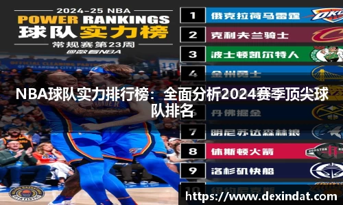 NBA球队实力排行榜：全面分析2024赛季顶尖球队排名